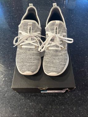 adidas Women's Knit Lace-Up Sneakers - Gray/White